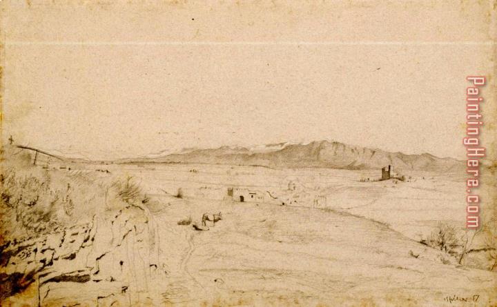 Edgar Degas Roman Landscape (probably Facing Monte Lepini, Beyond The Town of Velletri)